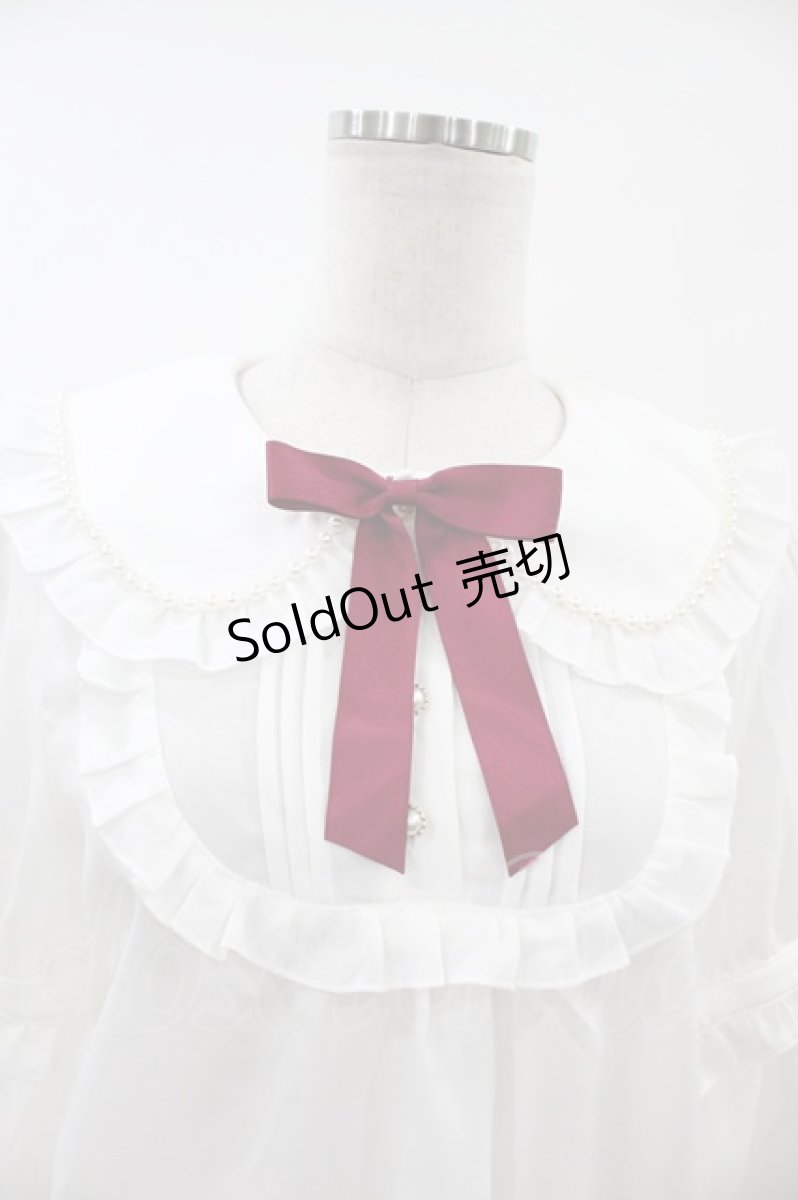 画像3: Amavel / Ribbon Ribbon パールカラーブラウス Free オフ/レッド H-26-08-06-055-CA-BL-NS-ZH (3)