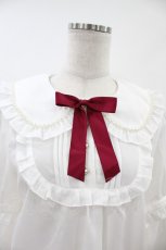 画像3: Amavel / Ribbon Ribbon パールカラーブラウス Free オフ/レッド H-26-08-06-055-CA-BL-NS-ZH (3)