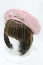 画像1: m petit by misako / NINA’S/ベレー帽  ピンク H-26-08-06-058-LO-AC-NS-ZH (1)