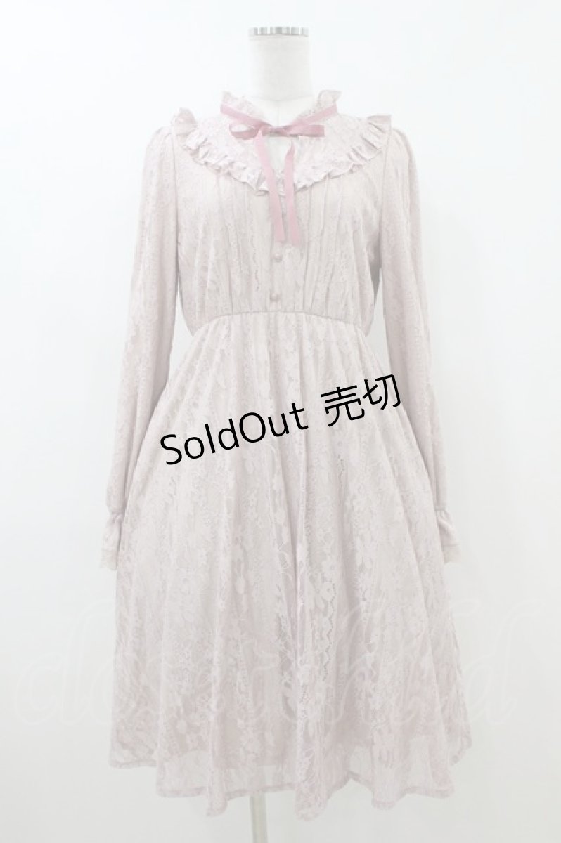 画像1: Amavel / Antique Laceミドルワンピース Free ピンク H-26-08-06-008-CA-OP-NS-ZH (1)