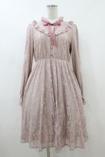 画像1: Amavel / Antique Laceミドルワンピース Free ピンク H-26-08-06-008-CA-OP-NS-ZH (1)