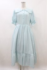 画像1: m petit by misako / AOKデシンギンガムOP M サックス H-26-08-06-010-LO-OP-NS-ZH (1)