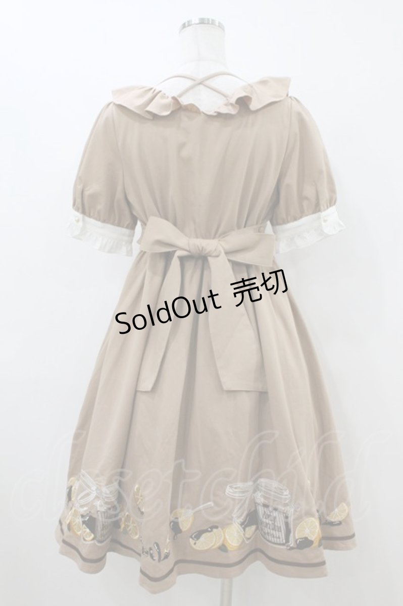 画像2: Amavel / Sweet Dip Citrusワンピース Free ブラウン H-26-08-06-013-CA-OP-NS-ZH (2)