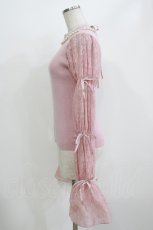 画像2: Swankiss / HB lace sleeve knit Free ピンク H-26-08-07-039-LO-TO-NS-ZH (2)