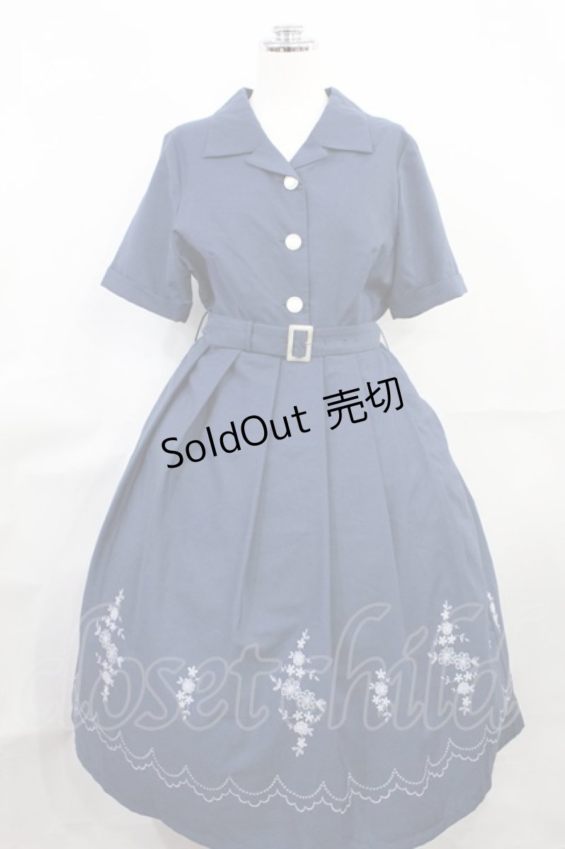 画像1: Fi.n.t / レース風プリントヘムシャツワンピース Free Blue H-26-08-07-1005-CA-OP-NS-ZH (1)