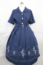 画像1: Fi.n.t / レース風プリントヘムシャツワンピース Free Blue H-26-08-07-1005-CA-OP-NS-ZH (1)