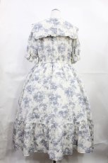 画像2: m petit by misako / トワルドジュイOPハンソデ LL オフ/ブルー H-26-08-07-1007-LO-OP-NS-ZH (2)