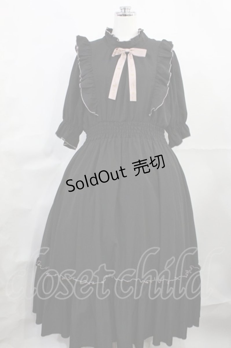 画像1: m petit by misako / NINA'SコラボAMハイショクメローワンピース LL ブラック H-26-08-07-1008-LO-OP-NS-ZH (1)