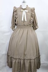画像1: m petit by misako / NINA'SコラボAMハイショクメローワンピース LL ベージュ H-26-08-07-1009-LO-OP-NS-ZH (1)