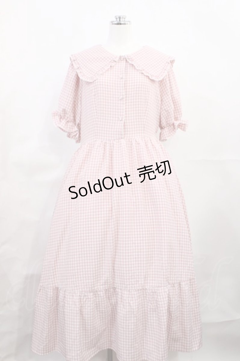 画像1: m petit by misako / AM*ギンガムCHKワンピース LL ピンク H-26-08-07-1010-LO-OP-NS-ZH (1)