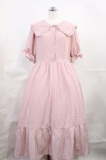 画像1: m petit by misako / AM*ギンガムCHKワンピース LL ピンク H-26-08-07-1010-LO-OP-NS-ZH (1)