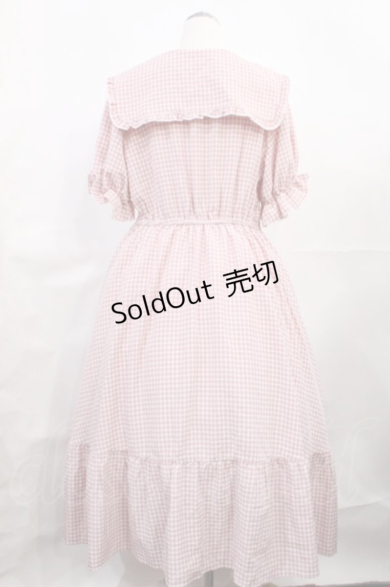 画像2: m petit by misako / AM*ギンガムCHKワンピース LL ピンク H-26-08-07-1010-LO-OP-NS-ZH (2)