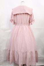 画像2: m petit by misako / AM*ギンガムCHKワンピース LL ピンク H-26-08-07-1010-LO-OP-NS-ZH (2)