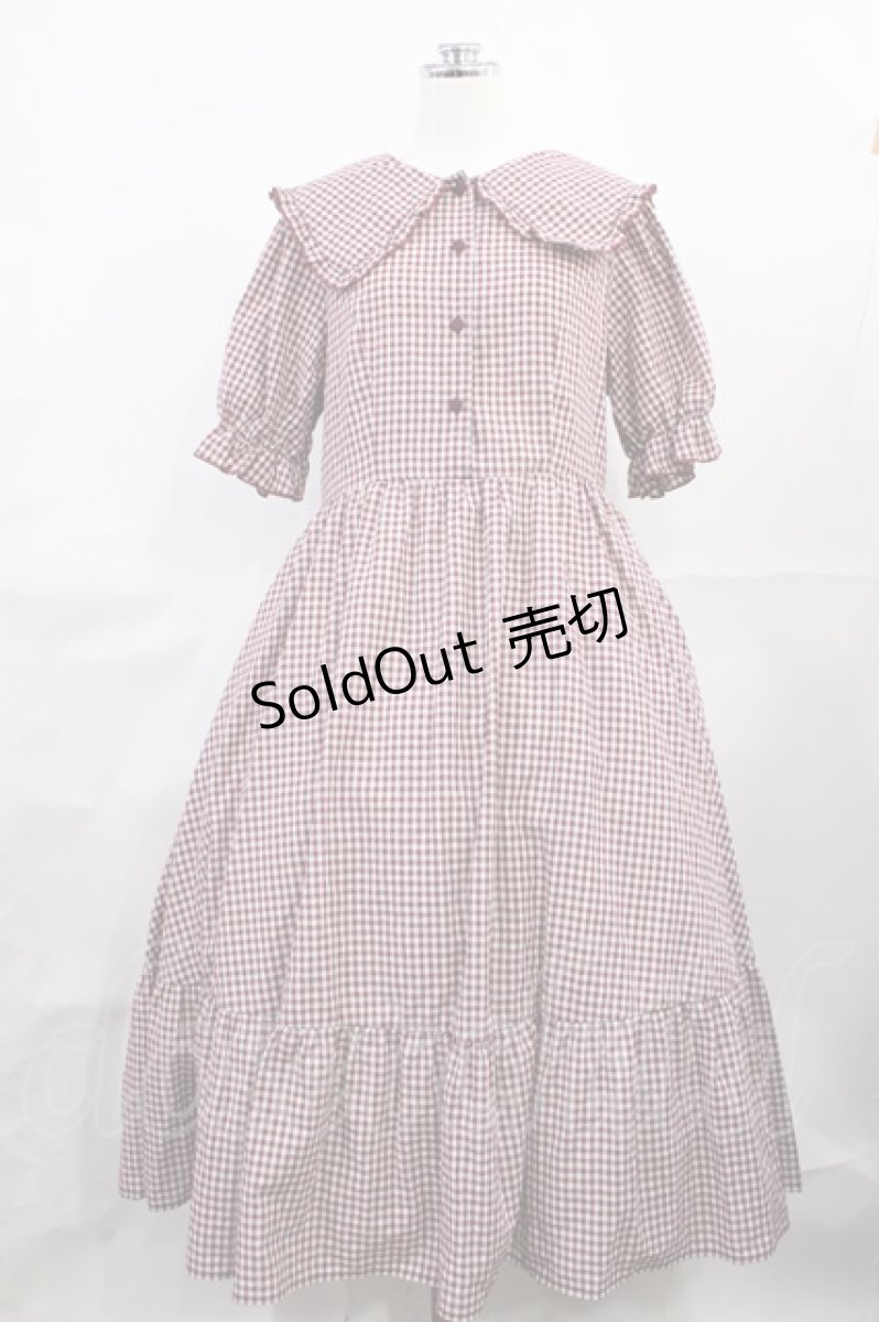 画像1: m petit by misako / AM*ギンガムCHKワンピース LL レッド H-26-08-07-1011-LO-OP-NS-ZH (1)