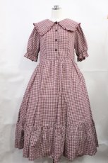 画像1: m petit by misako / AM*ギンガムCHKワンピース LL レッド H-26-08-07-1011-LO-OP-NS-ZH (1)