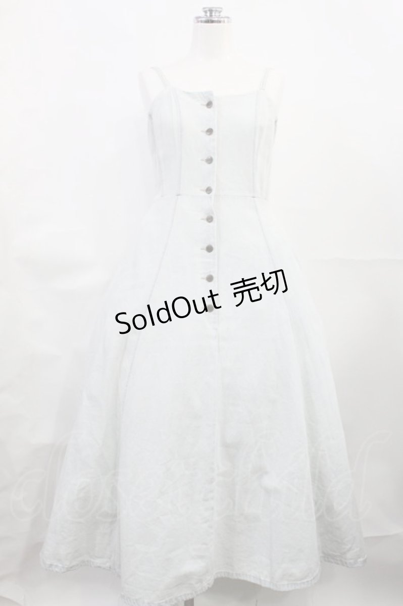 画像1: an another angelus / フロント釦デニムフレアーキャミワンピース Free L/BLUE H-26-08-07-1013-CA-OP-NS-ZH (1)