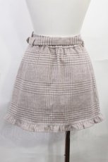画像2: Honey Cinnamon / チェックフリル台形スカート F ピンク H-26-08-07-1018-LO-SK-YZ-ZH (2)