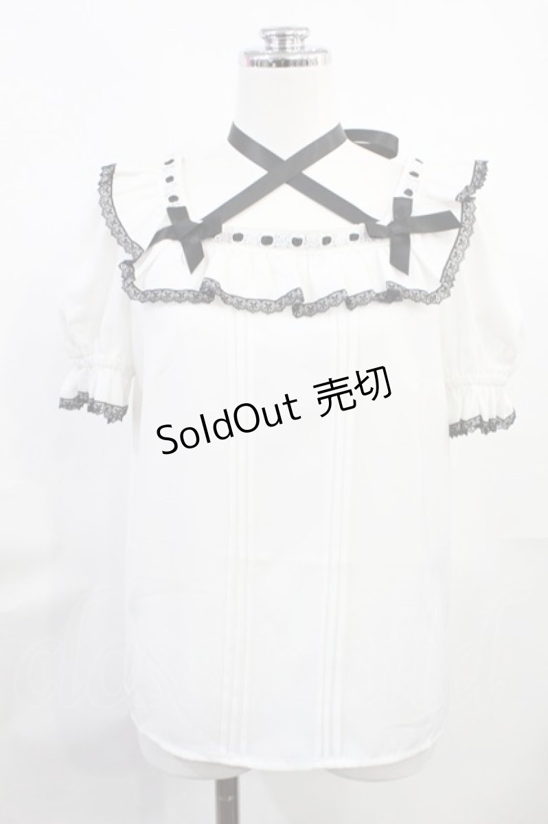 画像1: Secret Honey / スクエアネックプルオーバーブラウス M オフ H-26-08-07-1023-CA-BL-YZ-ZH (1)