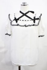 画像1: Secret Honey / スクエアネックプルオーバーブラウス M オフ H-26-08-07-1023-CA-BL-YZ-ZH (1)