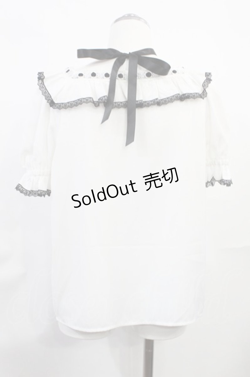 画像2: Secret Honey / スクエアネックプルオーバーブラウス M オフ H-26-08-07-1023-CA-BL-YZ-ZH (2)