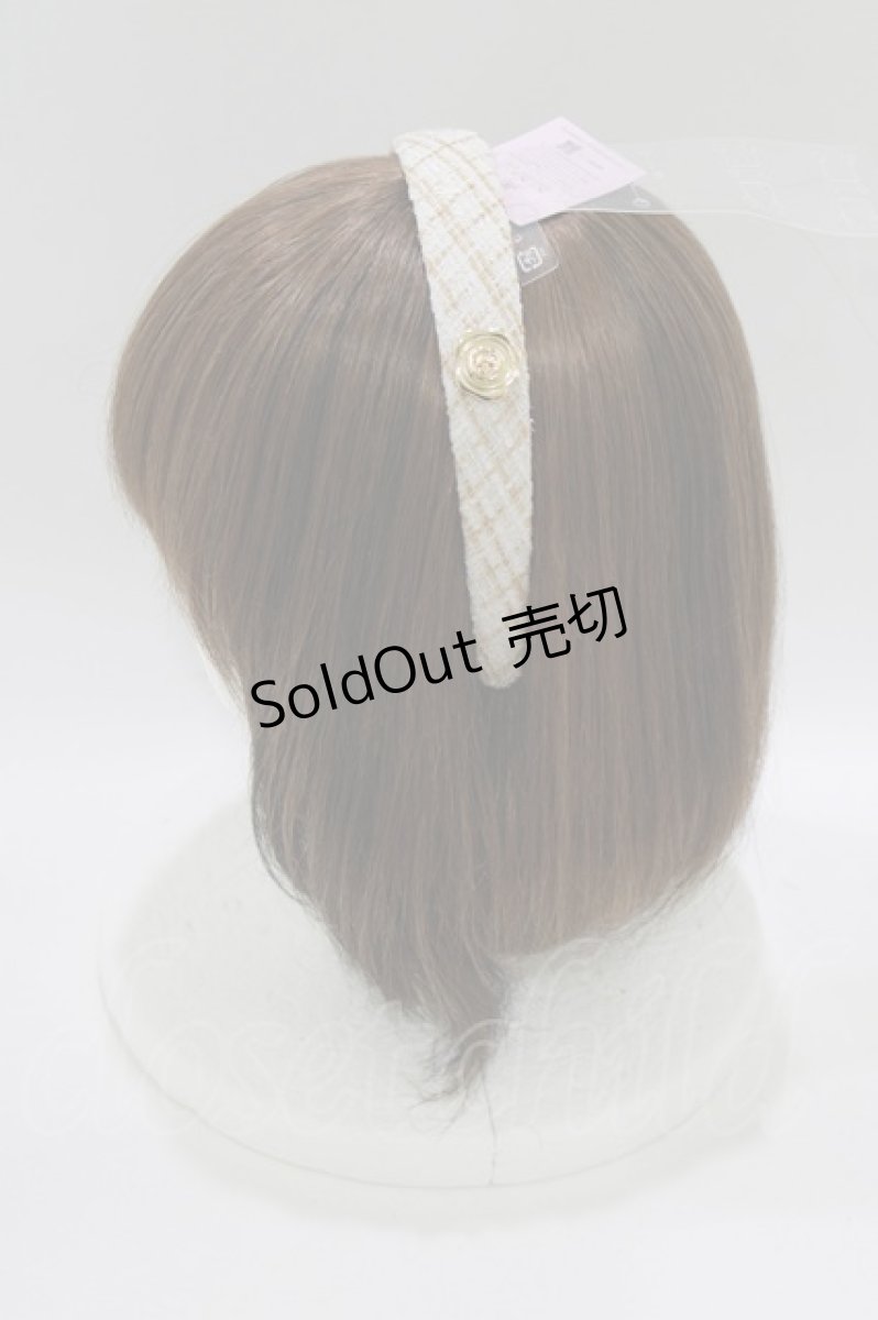 画像2: m petit by misako / NINA'S/ツイードカチューシャ  アイボリー H-26-08-07-057-LO-AC-NS-ZH (2)