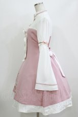 画像2: Amavel / こぼれ桜と鶯のチャイナワンピース Free ピンク H-26-08-07-006-CA-OP-NS-ZH (2)