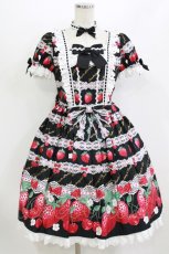画像1: Angelic Pretty / Dessert Berryワンピース Free ブラック H-26-08-07-007-AP-OP-NS-ZH (1)