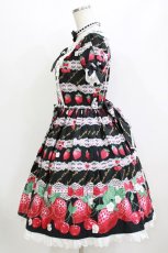 画像2: Angelic Pretty / Dessert Berryワンピース Free ブラック H-26-08-07-007-AP-OP-NS-ZH (2)