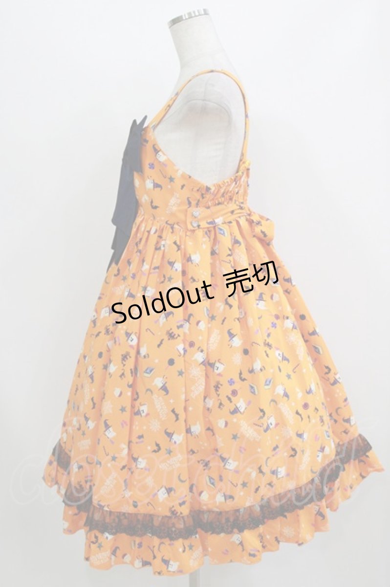 画像2: metamorphose / Sweet Spooky Night ベビードールジャンパースカート サイズ1 オレンジ H-26-08-07-008-ME-OP-NS-ZH (2)