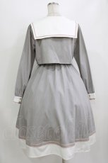 画像3: Amavel / SET UP風セーラーミドルワンピース Free グレー H-26-08-07-009-CA-OP-NS-ZH (3)