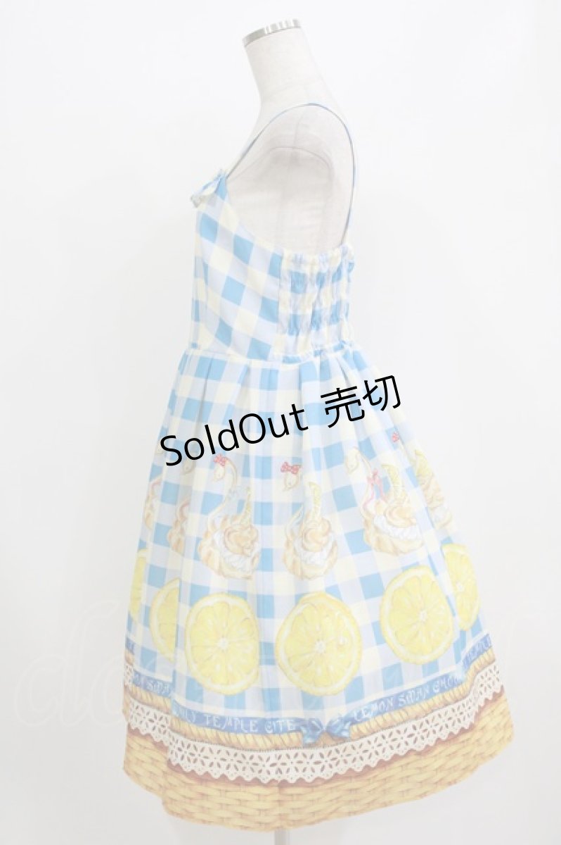 画像2: Emily Temple cute / LEMONスワンシューフリルワンピース M ブルー H-26-08-08-003-ET-OP-AK-ZH (2)