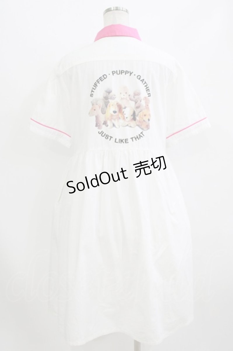 画像3: Candy Stripper / CANDY OR PUPPYシャツワンピース 2 WHITE H-26-08-08-025-PU-SK-AK-ZH (3)