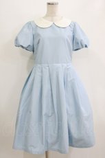 画像1: Melody BasKet / 丸襟パフワンピース L サックス H-26-08-08-004-LO-OP-AK-ZH (1)