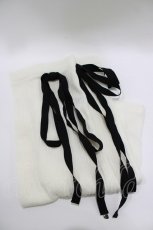 画像2: MILK / Wrap Ribbonレッグウォーマー  白 H-26-08-08-048-ML-ZA-KB-ZH (2)