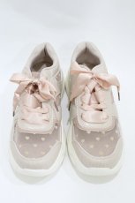 画像1: m petit by misako / AMハートガラチュールスニーカー LL ピンク H-26-08-08-1001-LO-SH-NS-ZH (1)