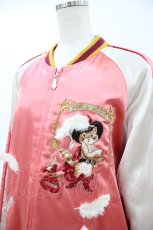 画像4: Karl Helmut / Puss in Boots刺繍スカジャン L ピンク H-26-08-08-1037-EL-JA-NS-ZH (4)
