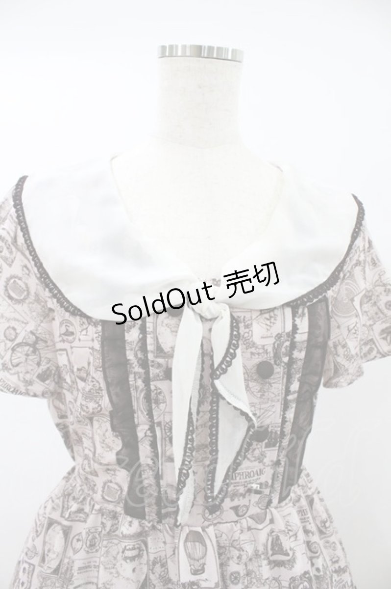 画像3: axes femme POETIQUE / 航海図柄セーラーワンピース M ピンク H-26-08-08-1041-AX-OP-NS-ZH (3)