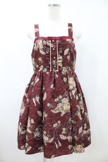 画像1: axes femme POETIQUE / ロマンティックプリントワンピース M ワイン H-26-08-08-1043-AX-OP-NS-ZH (1)