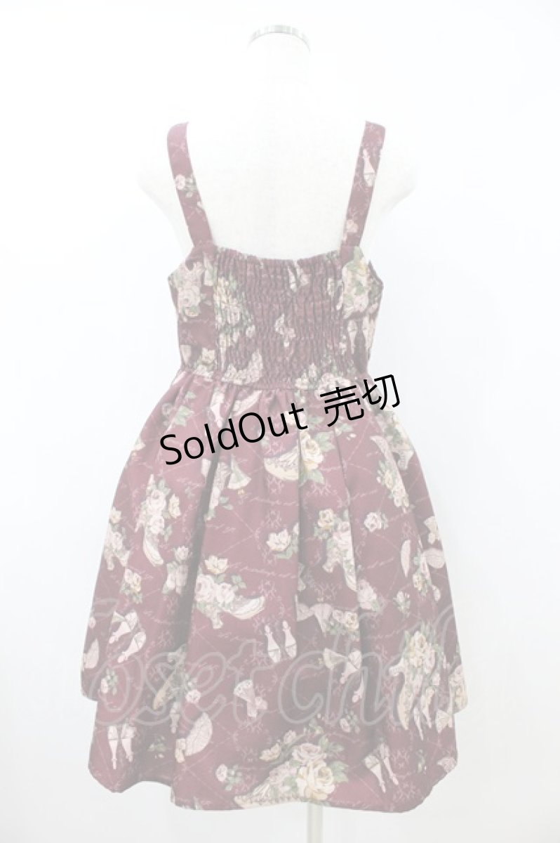 画像2: axes femme POETIQUE / ロマンティックプリントワンピース M ワイン H-26-08-08-1043-AX-OP-NS-ZH (2)