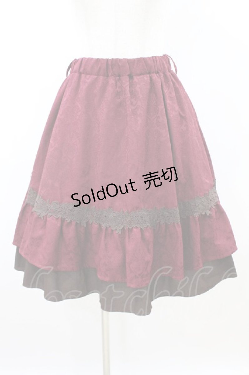 画像1: axes femme kawaii / ユニコーンリボンベルトゴブラン風スカート M ワイン H-26-08-08-1049-AX-SK-NS-ZH (1)