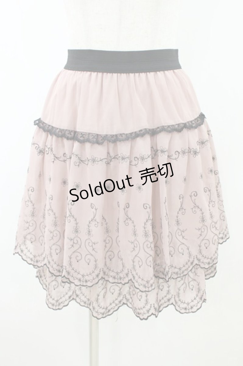 画像1: axes femme / 後ろフリルシフォンスカート M ピンク H-26-08-08-1050-AX-SK-NS-ZH (1)