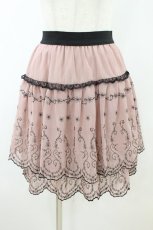 画像1: axes femme / 後ろフリルシフォンスカート M ピンク H-26-08-08-1050-AX-SK-NS-ZH (1)