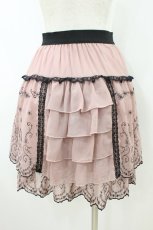 画像2: axes femme / 後ろフリルシフォンスカート M ピンク H-26-08-08-1050-AX-SK-NS-ZH (2)