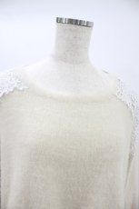 画像3: axes femme / 肩レースネックレス付きニット M オフ H-26-08-08-1060-AX-TO-NS-ZH (3)