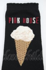 画像3: PINK HOUSE / アイスクリーム柄ソックス  ブラック H-26-08-08-1021-LO-ZA-NS-ZH (3)