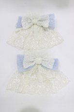 画像1: MR corset / レースリボンカフス  オフ×サックス H-26-08-08-055-GO-ZA-KB-ZH (1)