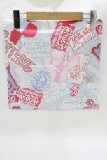 画像1: MILK / Patch girlスカーフ  サックスベース×ビビットピンク H-26-08-08-064-ML-ZA-KB-ZH (1)