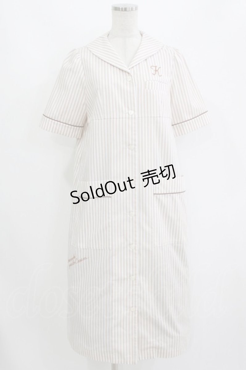 画像1: Katie / ICECREAM SHOP uniform  ベージュストライプ H-26-08-08-010-LO-OP-KB-ZH (1)