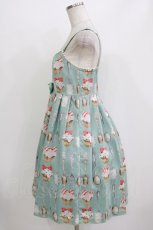 画像2: Emily Temple cute / カップケーキ＆カトラリープリントノースリーブワンピース  サックス H-26-08-08-016-ET-OP-AK-ZH (2)