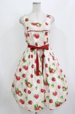 画像1: Emily Temple cute / Dear Strawberryノースリーブワンピース  アイボリー H-26-08-09-032-ET-OP-KB-ZH (1)